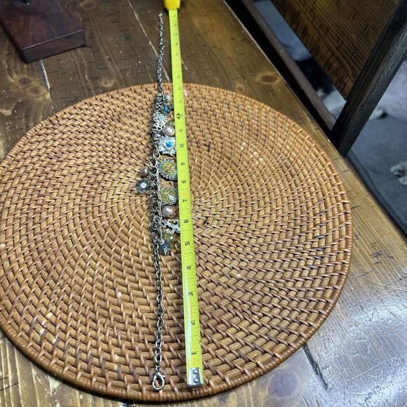 Chunky Charm Necklace - Brushed Gold Effect , Lobster Clasp 18” W/ 3” Extender - Picture 6 of 6